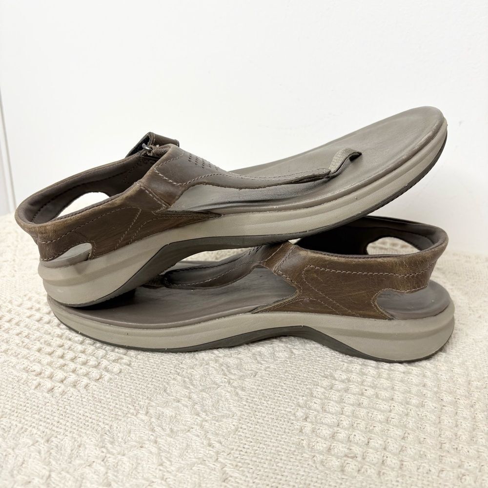 Merrell Brown Leather Brindle Sandals Thong Slingback - Picture 6 of 10